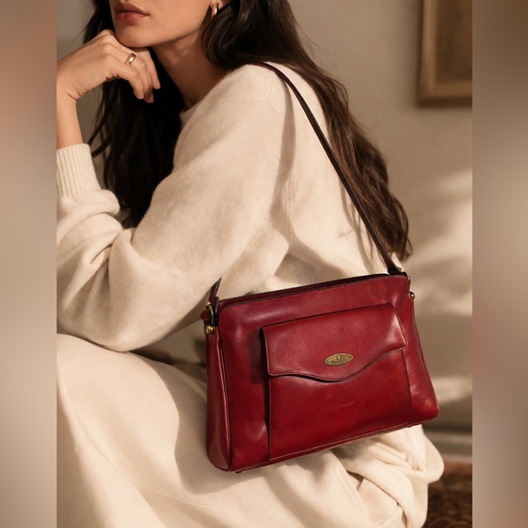 Etienne Aigner Handbags - Vintage Etienne Aigner Handmade Oxblood Red Leather Shoulder Bag Purse RARE EUC